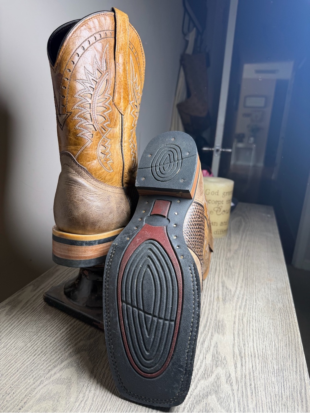 Men's Sand Python Rodeo Cowboy Boots - Picture 3 of 3